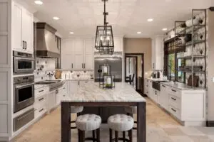 Beautiful interior of a house with a kitchen